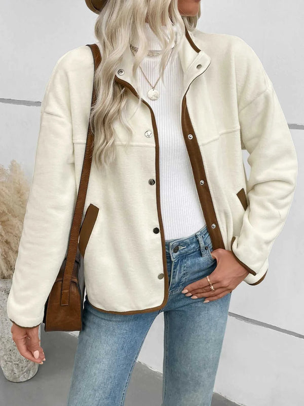 Snap Down Long Sleeve Jacket 100100943279761 62 Affordable Fashion Under $100 Jerry's Apparel 