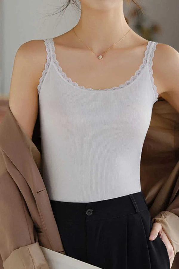 Lace Trim Scoop Neck Cami Top 100100995481321 12 Affordable Fashion Under $100 Jerry's Apparel 