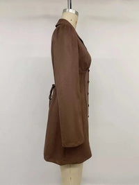 Button-Front Long Sleeve Blazer Dress 101001437295712 46 Affordable Fashion Under $100 Jerry's Apparel 