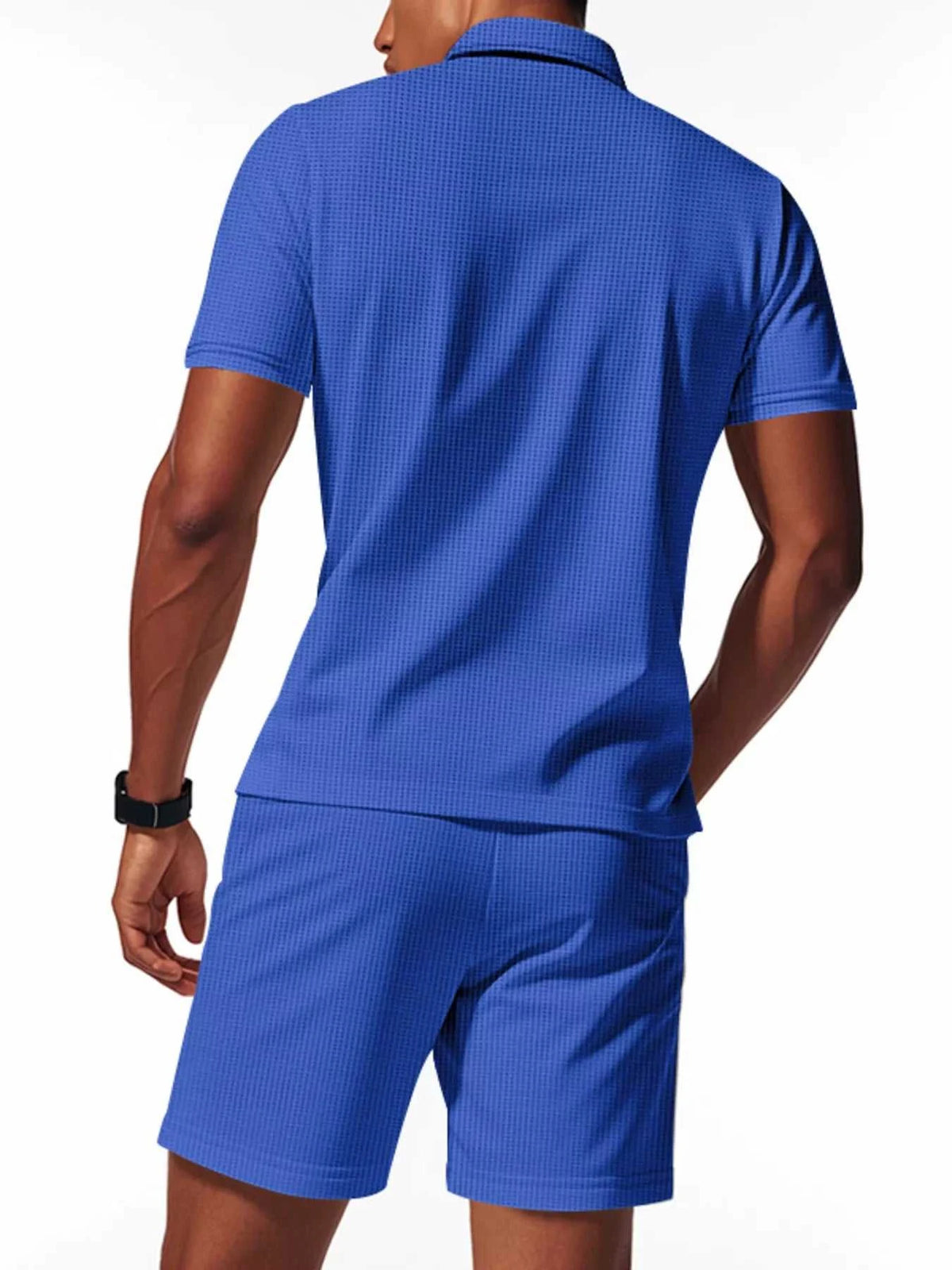 Men's Full Size Casual Short Sleeve Polo and Shorts Set Plus Size 100400870366243 34 Gifts for Him Jerry's Apparel 