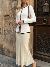 Contrast Trim Button Decor Knit Top 100100871035079 41 Affordable Fashion Under $100 Jerry's Apparel 