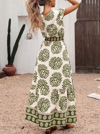 Printed V-Neck Cap Sleeve Maxi Dress 100100026521831 39 Affordable Fashion Under $100 Jerry's Apparel 