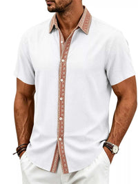Men's Full Size Casual Short Sleeve Linen Shirt Plus Size 104001576183834 29 Affordable Fashion Under $100 Jerry's Apparel 
