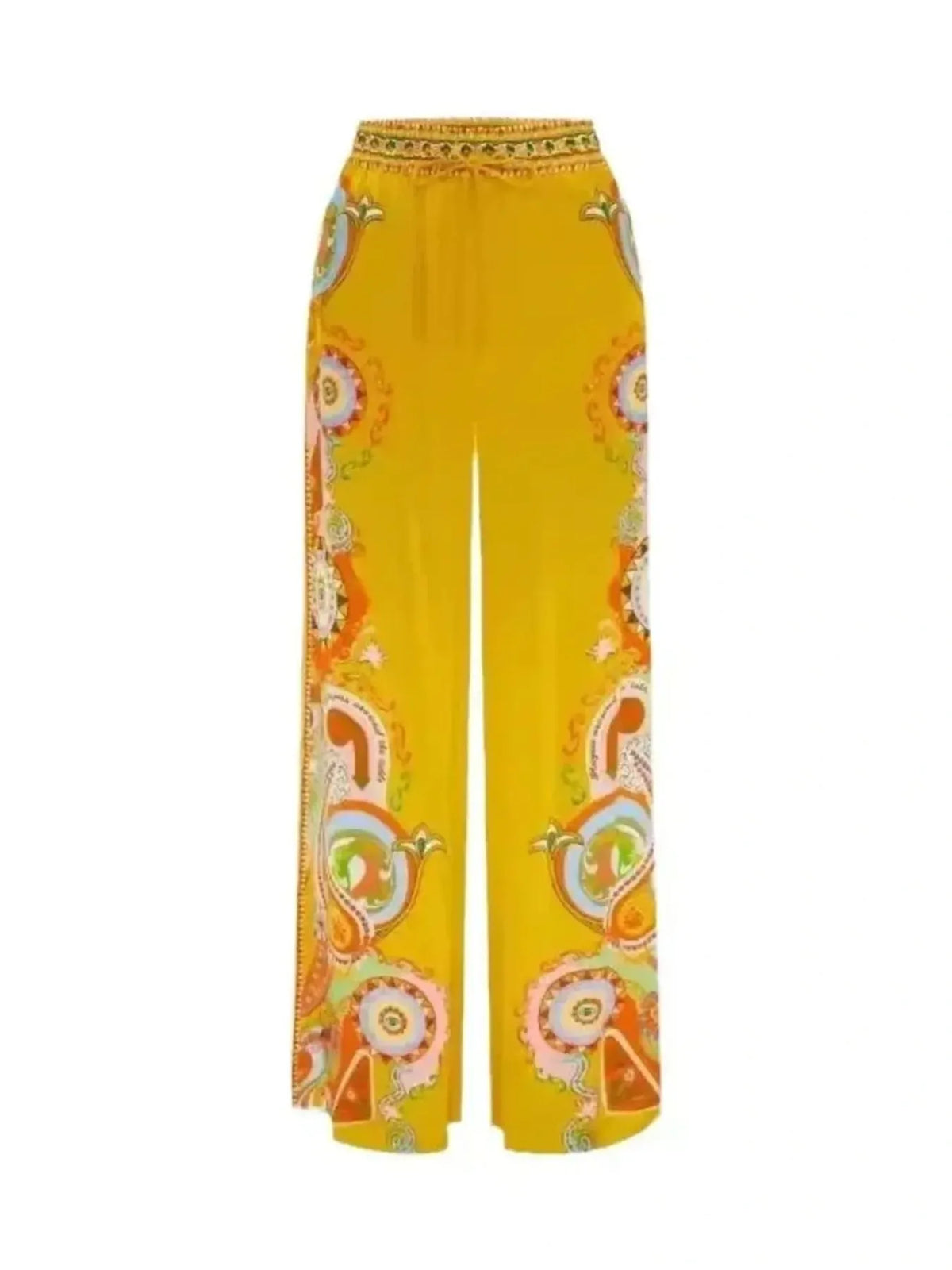 Printed Button Up Shirt and Pants Set