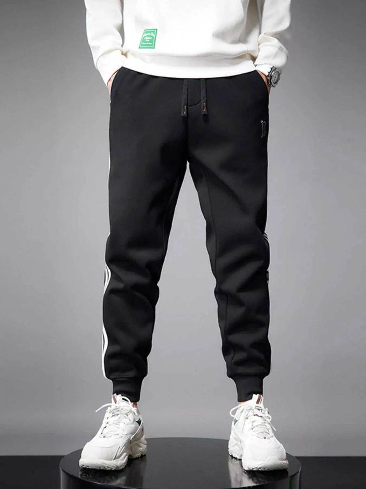 Men's Casual Striped Joggers 100400892376090 98 Affordable Fashion Under $100 Jerry's Apparel 