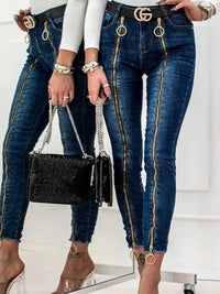 Zipper Front Skinny Jeans 100100980587925 72 Affordable Fashion Under $100 Jerry's Apparel 