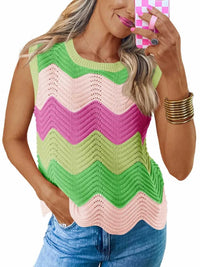 Color Block Round Neck Sweater Vest 100100253791586 34 Affordable Fashion Under $100 Jerry's Apparel 