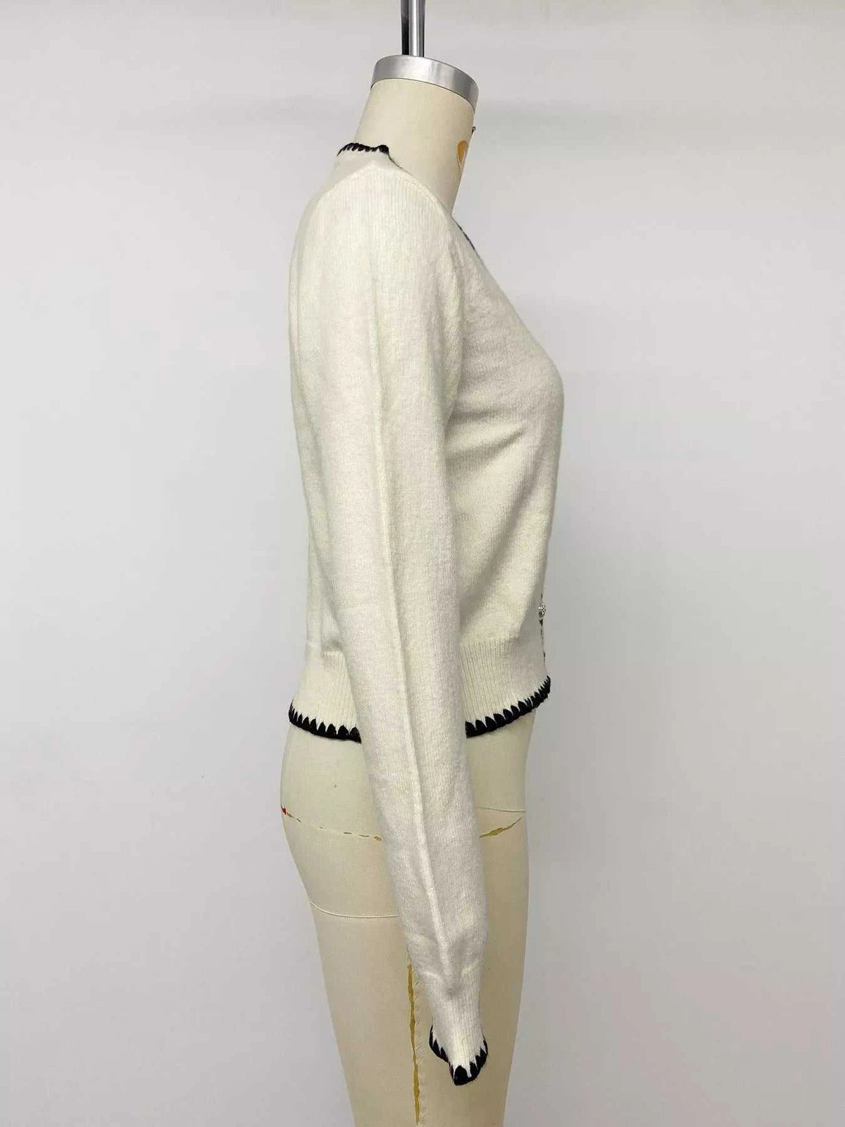 Contrast Trim V-Neck Button-Down Cardigan 101002872931400 55 Affordable Fashion Under $100 Jerry's Apparel 
