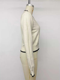 Contrast Trim V-Neck Button-Down Cardigan 101002872931400 55 Affordable Fashion Under $100 Jerry's Apparel 
