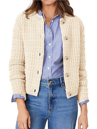 Textured Knit Button-Front Cardigan 100100626365347 44 Affordable Fashion Under $100 Jerry's Apparel 