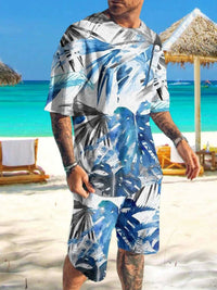 Men's Full Size Printed Short Sleeve Tee and Shorts Set Plus Size 100400088855372 29 Affordable Fashion Under $100 Jerry's Apparel 