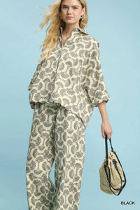 Umgee Printed Button Down Shirt 100100630031788 55 Affordable Fashion Under $100 Jerry's Apparel 