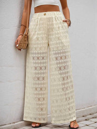 Decorative Button Wide Leg Pants 100100627351573 30 Affordable Fashion Under $100 Jerry's Apparel 