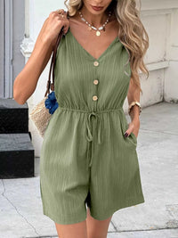 Casual Sleeveless Knot Strap Romper 100100586841157 30 Women's Romper Affordable Fashion Under $100 Jerry's Apparel 