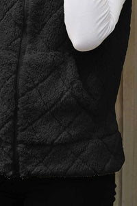 Fuzzy Plaid Texture Zip Up Vest Coat 100100915540550 35 Affordable Fashion Under $100 Jerry's Apparel 
