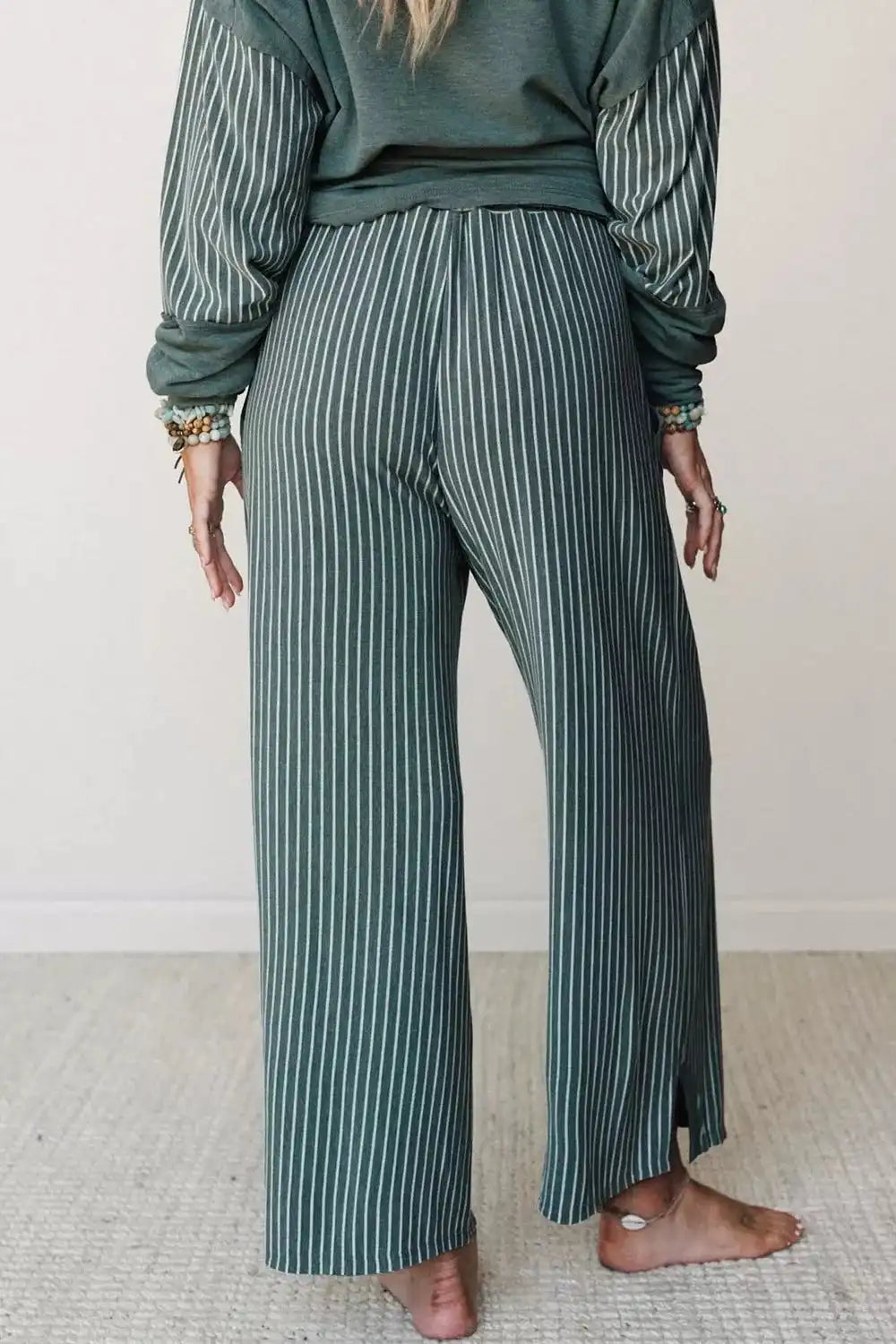 Raw Seam Patchwork Long Sleeve Top Pocket Casual Pants 2pcs Set 101001842785883 78 Affordable Fashion Under $100 Jerry's Apparel 