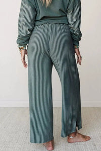 Raw Seam Patchwork Long Sleeve Top Pocket Casual Pants 2pcs Set 101001842785883 78 Affordable Fashion Under $100 Jerry's Apparel 