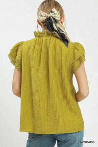 Umgee Lace Trim Ruffle Top 100100924601111 51 Affordable Fashion Under $100 Jerry's Apparel 