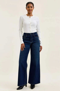 Judy Blue High-Waisted Wide-Leg Dark Wash Jeans 100100334461649 71 Affordable Fashion Under $100 Jerry's Apparel 