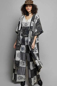 POL Open Front Printed Patchwork Longline Cardigan 100100735921984 59 Affordable Fashion Under $100 Jerry's Apparel 