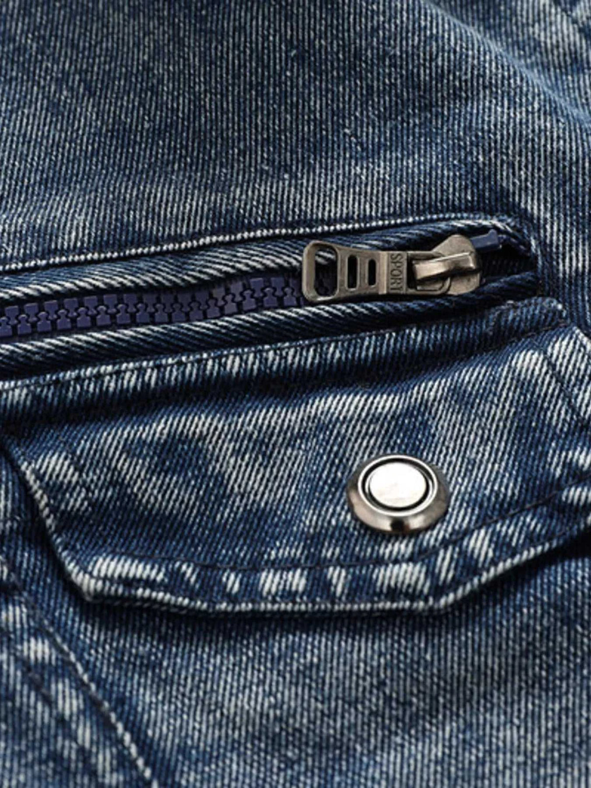 Men's Plus Size Zip Up Hooded Denim Jacket 100400617013607 115 Fashion Forward Plus Size Clothing Jerry's Apparel 