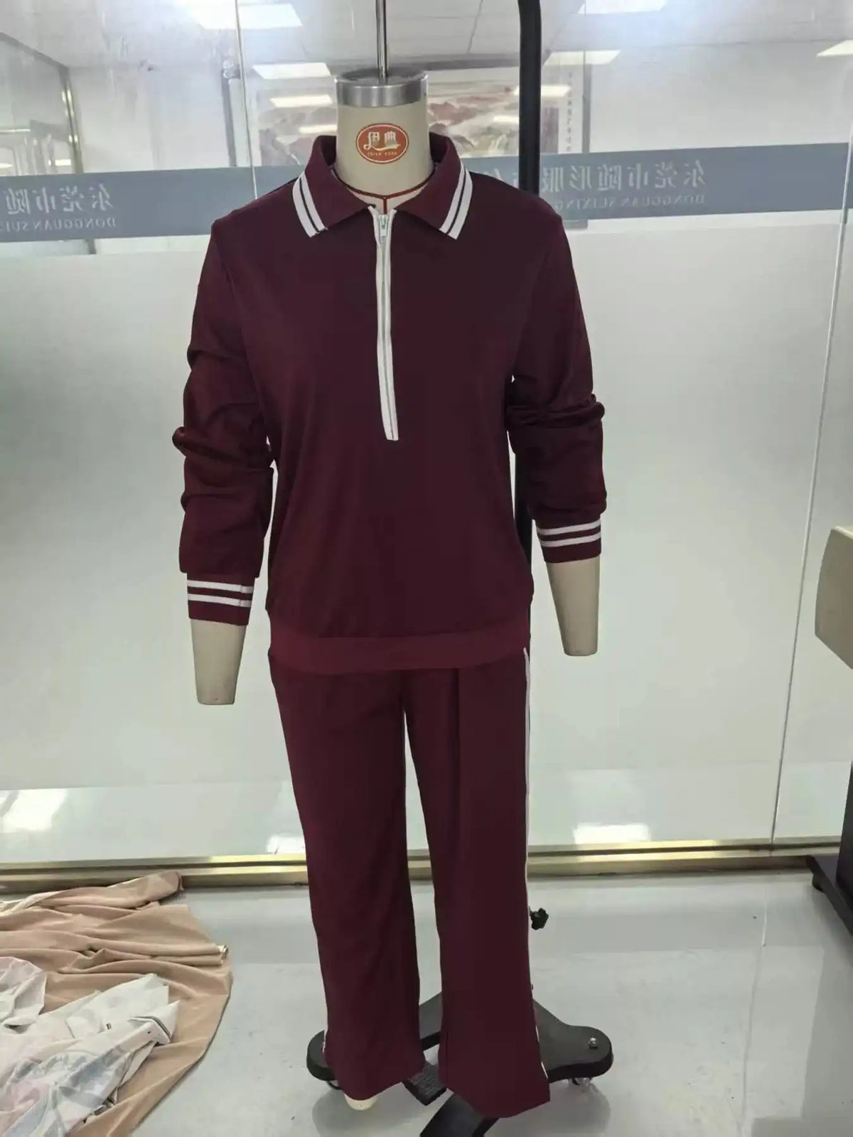 Striped Half Zip Top and Pants Set 101001673461092 67 Gifts for Her Jerry's Apparel 