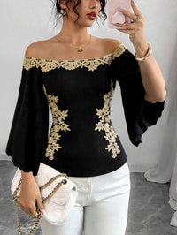 Off-Shoulder Embroidered Bell Sleeve Top 100100586082672 31 Affordable Fashion Under $100 Jerry's Apparel 