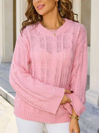 Cable Knit Long Sleeve Sweater 100100664831062 46 Affordable Fashion Under $100 Jerry's Apparel 