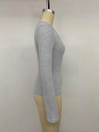 Ribbed Lace Trim Henley T-Shirt 100100110435377 30 Affordable Fashion Under $100 Jerry's Apparel 