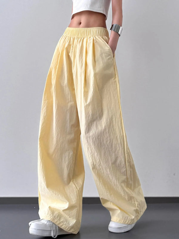 Wide Leg Elastic Waist Pants