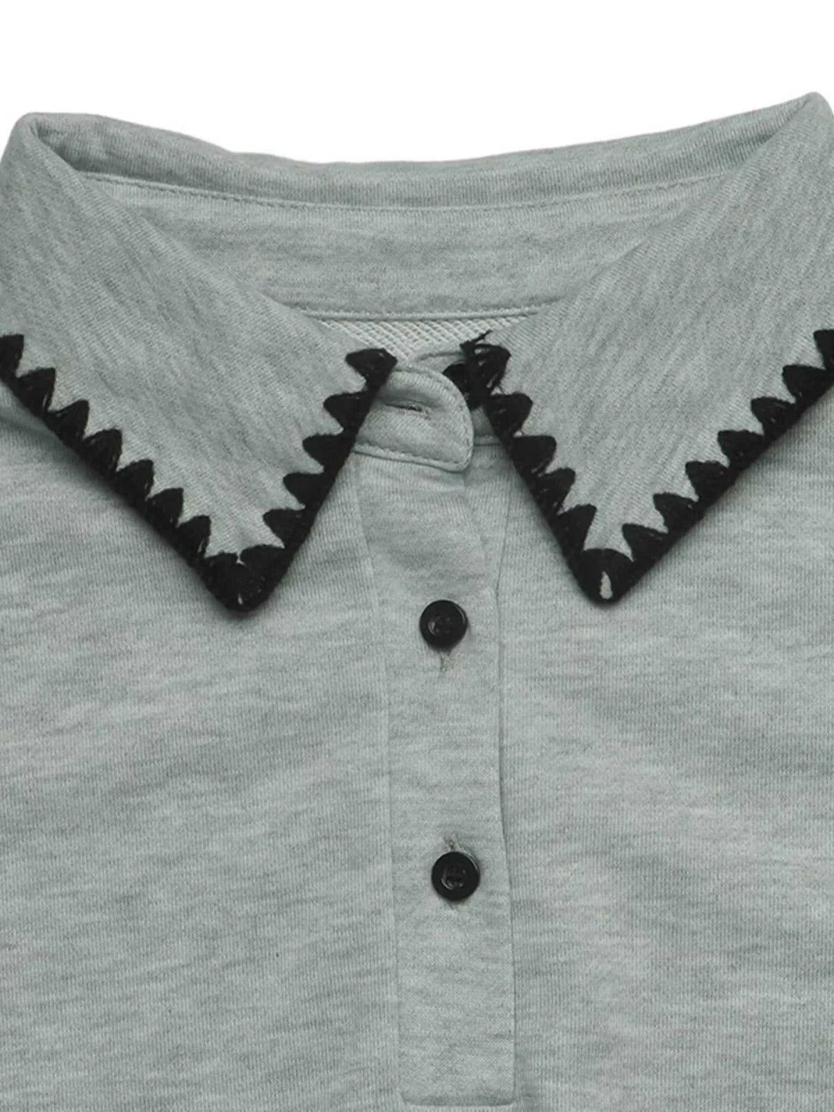 Polo Collar Dropped Shoulder Sweatshirt 101001325916897 37 Affordable Fashion Under $100 Jerry's Apparel 