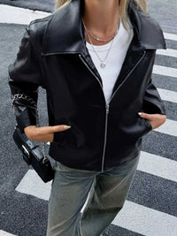 Zip Up Leather Jacket 100100499442558 99 Affordable Fashion Under $100 Jerry's Apparel 