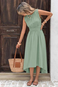 Sleeveless High-Low Hem A-Line Dress 100100859872614 42 Affordable Fashion Under $100 Jerry's Apparel 