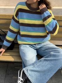 Striped Dropped Shoulder Sweater 100100450556705 57 Affordable Fashion Under $100 Jerry's Apparel 