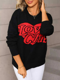 Valentine's Day Love Club Heart Graphic Sweater 100100473378432 48 Affordable Fashion Under $100 Jerry's Apparel 