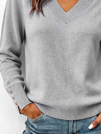 V-Neck Long Sleeve Sweater w 101002492738705 32 Affordable Fashion Under $100 Jerry's Apparel 