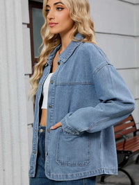 Washed Oversized Button Down Denim Jacket 100100406809347 62 Affordable Fashion Under $100 Jerry's Apparel 