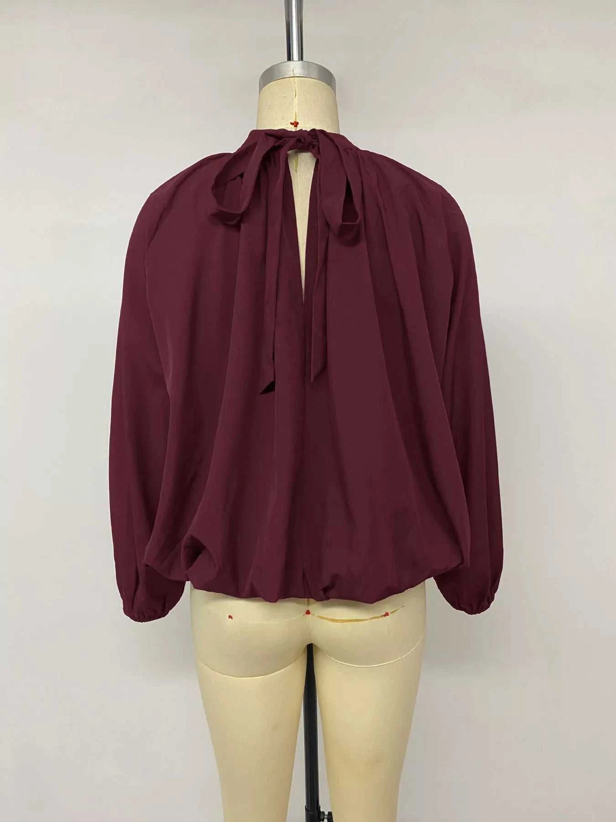 Tie Back Balloon Sleeve Blouse 101001400193158 31 Affordable Fashion Under $100 Jerry's Apparel 