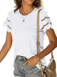 Round Neck Short Sleeve Casual T-Shirt