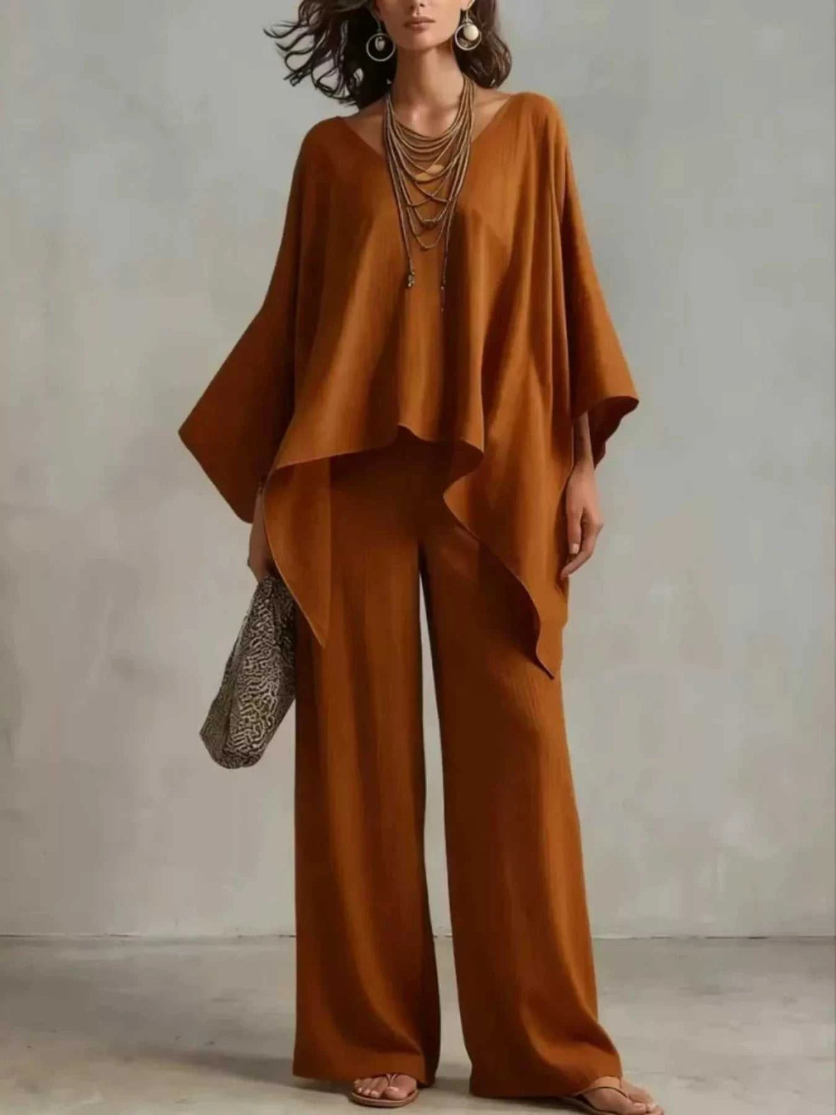 Full Size V-Neck Top and Pants Set Plus Size 100100054936187 40 Affordable Fashion Under $100 Jerry's Apparel 
