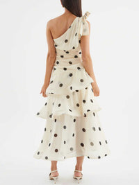 Polka Dot One-Shoulder Ruffle Dress 100100403782395 65 Gifts for Her Jerry's Apparel 