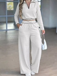 Contrast Trim Cropped Top and Pants Set 101001970301283 77 Affordable Fashion Under $100 Jerry's Apparel 