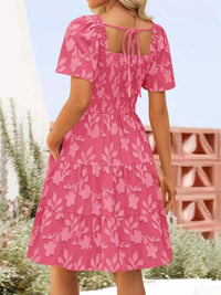 Smocked Square Neck Tiered Mini Dress 100100732221330 56 Affordable Fashion Under $100 Jerry's Apparel 