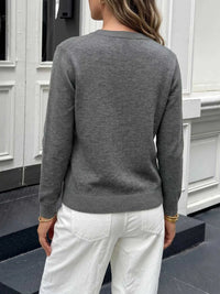 Contrast Button Long Sleeve Cardigan 100100739522365 45 Affordable Fashion Under $100 Jerry's Apparel 
