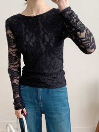 Lace Round Neck Long Sleeve Top 100100846416323 30 Affordable Fashion Under $100 Jerry's Apparel 
