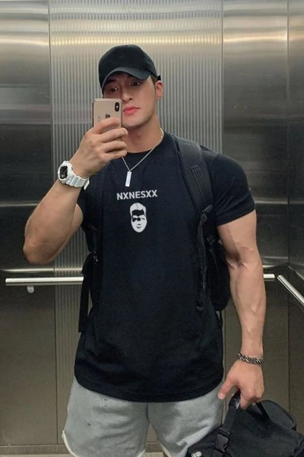 Men's Plus Size Round Neck Short Sleeve T-Shirt