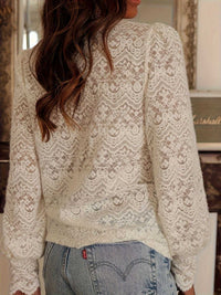Lace Button Up Long Sleeve Top 100100061101257 34 Affordable Fashion Under $100 Jerry's Apparel 