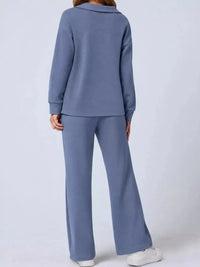 Dropped Shoulder Top and Pants Set 101001926020102 36 Women's Pants Set Gifts for Her Jerry's Apparel 