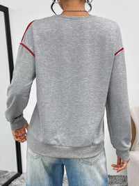 Heart Embroidered Round Neck Sweatshirt 100100424286744 35 Affordable Fashion Under $100 Jerry's Apparel 