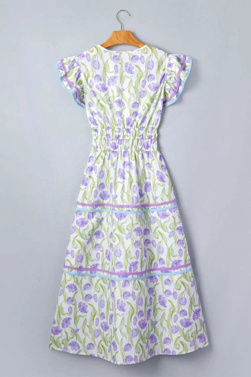 Floral Print Contrast Trim Midi Dress 100100457560919 63 Affordable Fashion Under $100 Jerry's Apparel 